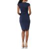 imageAmazon Essentials Womens Classic Cap Sleeve Wrap Dress Available in Plus SizeNavy