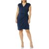 imageAmazon Essentials Womens Classic Cap Sleeve Wrap Dress Available in Plus SizeNavy