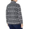 imageAmazon Essentials Womens ClassicFit FullZip Polar Soft Fleece Jacket Available in Plus SizeBlack White Geo Print