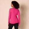 imageAmazon Essentials Womens ClassicFit Lightweight Cable LongSleeve Mock Neck SweaterBright Pink