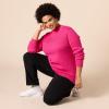 imageAmazon Essentials Womens ClassicFit Lightweight Cable LongSleeve Mock Neck SweaterBright Pink