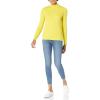 imageAmazon Essentials Womens ClassicFit Lightweight Cable LongSleeve Mock Neck SweaterBright Yellow