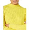 imageAmazon Essentials Womens ClassicFit Lightweight Cable LongSleeve Mock Neck SweaterBright Yellow