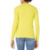 imageAmazon Essentials Womens ClassicFit Lightweight Cable LongSleeve Mock Neck SweaterBright Yellow