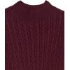 imageAmazon Essentials Womens ClassicFit Lightweight Cable LongSleeve Mock Neck SweaterBurgundy