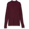imageAmazon Essentials Womens ClassicFit Lightweight Cable LongSleeve Mock Neck SweaterBurgundy