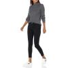 imageAmazon Essentials Womens ClassicFit Lightweight Cable LongSleeve Mock Neck SweaterCharcoal Heather