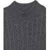 imageAmazon Essentials Womens ClassicFit Lightweight Cable LongSleeve Mock Neck SweaterCharcoal Heather
