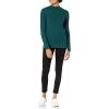 imageAmazon Essentials Womens ClassicFit Lightweight Cable LongSleeve Mock Neck SweaterForest Green