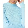 imageAmazon Essentials Womens ClassicFit Lightweight Cable LongSleeve Mock Neck SweaterSky Blue