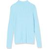 imageAmazon Essentials Womens ClassicFit Lightweight Cable LongSleeve Mock Neck SweaterSky Blue