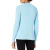 imageAmazon Essentials Womens ClassicFit Lightweight Cable LongSleeve Mock Neck SweaterSky Blue