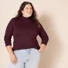 imageAmazon Essentials Womens ClassicFit Lightweight LongSleeve Turtleneck Sweater Available in Plus SizeBurgundy