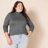 imageAmazon Essentials Womens ClassicFit Lightweight LongSleeve Turtleneck Sweater Available in Plus SizeCharcoal Heather