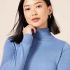 imageAmazon Essentials Womens ClassicFit Lightweight LongSleeve Turtleneck Sweater Available in Plus SizeCornflower Blue