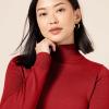 imageAmazon Essentials Womens ClassicFit Lightweight LongSleeve Turtleneck Sweater Available in Plus SizeDark Red