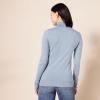 imageAmazon Essentials Womens ClassicFit Lightweight LongSleeve Turtleneck Sweater Available in Plus SizeIndigo Blue Heather