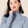 imageAmazon Essentials Womens ClassicFit Lightweight LongSleeve Turtleneck Sweater Available in Plus SizeIndigo Blue Heather