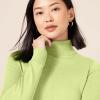 imageAmazon Essentials Womens ClassicFit Lightweight LongSleeve Turtleneck Sweater Available in Plus SizeLime Green