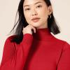 imageAmazon Essentials Womens ClassicFit Lightweight LongSleeve Turtleneck Sweater Available in Plus SizeRed
