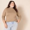 imageAmazon Essentials Womens ClassicFit Lightweight LongSleeve Turtleneck Sweater Available in Plus SizeTaupe Heather