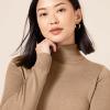 imageAmazon Essentials Womens ClassicFit Lightweight LongSleeve Turtleneck Sweater Available in Plus SizeTaupe Heather