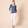 imageAmazon Essentials Womens ClassicFit Lightweight LongSleeve VNeck Sweater Available in Plus SizeBlue Heather
