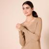 imageAmazon Essentials Womens ClassicFit Lightweight LongSleeve VNeck Sweater Available in Plus SizeCamel Heather