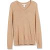 imageAmazon Essentials Womens ClassicFit Lightweight LongSleeve VNeck Sweater Available in Plus SizeCamel Heather