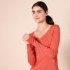 imageAmazon Essentials Womens ClassicFit Lightweight LongSleeve VNeck Sweater Available in Plus SizeCoral Pink
