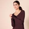 imageAmazon Essentials Womens ClassicFit Lightweight LongSleeve VNeck Sweater Available in Plus SizeDark Burgundy