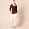 imageAmazon Essentials Womens ClassicFit Lightweight LongSleeve VNeck Sweater Available in Plus SizeDark Burgundy