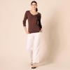 imageAmazon Essentials Womens ClassicFit Lightweight LongSleeve VNeck Sweater Available in Plus SizeDark Chestnut Brown Heather