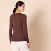 imageAmazon Essentials Womens ClassicFit Lightweight LongSleeve VNeck Sweater Available in Plus SizeDark Chestnut Brown Heather