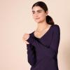 imageAmazon Essentials Womens ClassicFit Lightweight LongSleeve VNeck Sweater Available in Plus SizeDark Purple