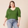 imageAmazon Essentials Womens ClassicFit Lightweight LongSleeve VNeck Sweater Available in Plus SizeGreen