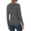 imageAmazon Essentials Womens ClassicFit Lightweight LongSleeve VNeck Sweater Available in Plus SizeGrey Heather Leopard Print