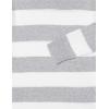 imageAmazon Essentials Womens ClassicFit Lightweight LongSleeve VNeck Sweater Available in Plus SizeLight Grey Heather White Rugby Stripe