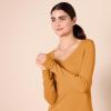 imageAmazon Essentials Womens ClassicFit Lightweight LongSleeve VNeck Sweater Available in Plus SizeMustard Heather