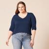 imageAmazon Essentials Womens ClassicFit Lightweight LongSleeve VNeck Sweater Available in Plus SizeNavy