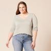 imageAmazon Essentials Womens ClassicFit Lightweight LongSleeve VNeck Sweater Available in Plus SizeOatmeal Heather