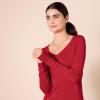 imageAmazon Essentials Womens ClassicFit Lightweight LongSleeve VNeck Sweater Available in Plus SizeRed
