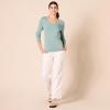 imageAmazon Essentials Womens ClassicFit Lightweight LongSleeve VNeck Sweater Available in Plus SizeSage Green Heather