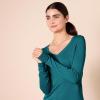 imageAmazon Essentials Womens ClassicFit Lightweight LongSleeve VNeck Sweater Available in Plus SizeTeal Blue Heather