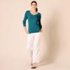 imageAmazon Essentials Womens ClassicFit Lightweight LongSleeve VNeck Sweater Available in Plus SizeTeal Blue Heather