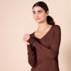 imageAmazon Essentials Womens ClassicFit Lightweight LongSleeve VNeck Sweater Available in Plus SizeToffee Brown