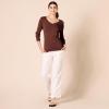 imageAmazon Essentials Womens ClassicFit Lightweight LongSleeve VNeck Sweater Available in Plus SizeToffee Brown