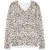 imageAmazon Essentials Womens ClassicFit Lightweight LongSleeve VNeck Sweater Available in Plus SizeWhite Cheetah