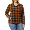 imageAmazon Essentials Womens ClassicFit LongSleeve QuarterZip Polar Fleece Pullover Jacket  Discontinued ColorsBlack Orange Buffalo Plaid