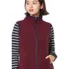 imageAmazon Essentials Womens ClassicFit Sleeveless Polar Soft Fleece Vest Available in Plus SizeBurgundyNavy